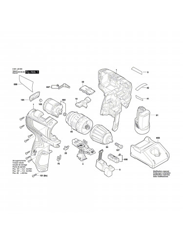 Vue éclatée Bosch GSB12V-35 3601JJ9000 #01