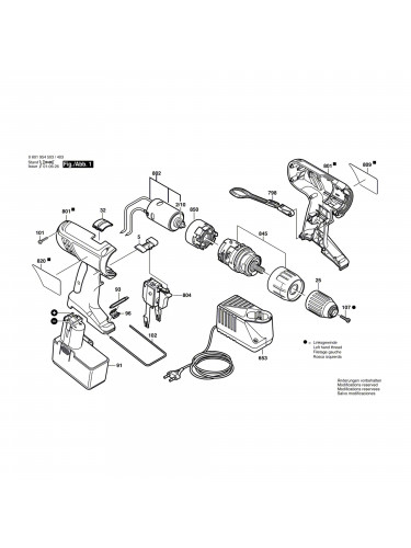 Vue éclatée Bosch GSB12VE-2 06019545BE #01