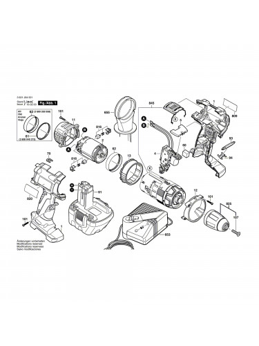 Vue éclatée Bosch GSB12VE-2 3601J94501 #01