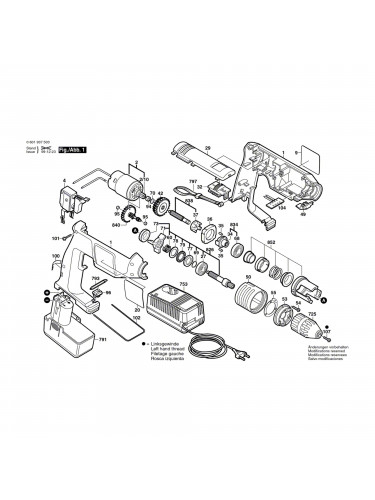 Vue éclatée Bosch GSB12VSE-2 06019375A0 #01