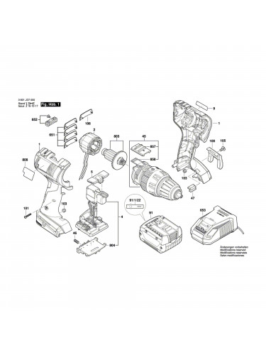 Vue éclatée Bosch GSB14,4V-EC 3601JD7000 #01