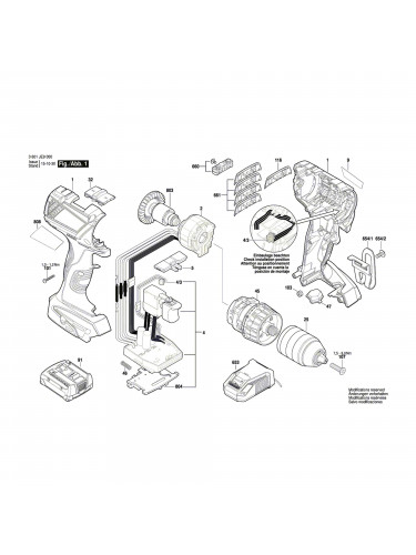 Vue éclatée Bosch GSB14,4V-EC 3601JE9000 #01