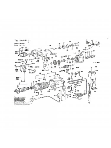 Vue éclatée Bosch GSB16-2 0601182703 #01