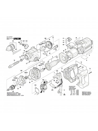 Vue éclatée Bosch GSB162-2RE 3601A8B000 #01