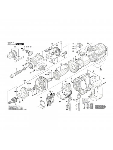 Vue éclatée Bosch GSB162-2RE 3601A8B002 #01