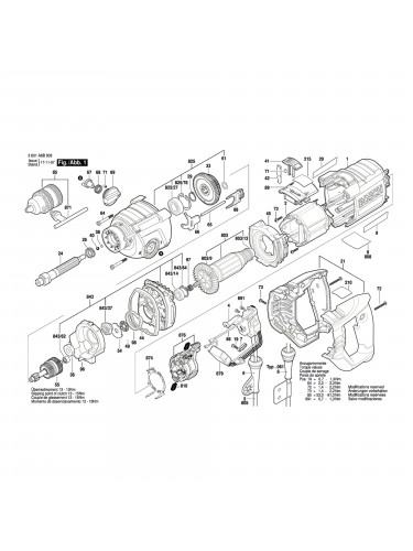 Vue éclatée Bosch GSB162-2RE 3601A8B003 #01