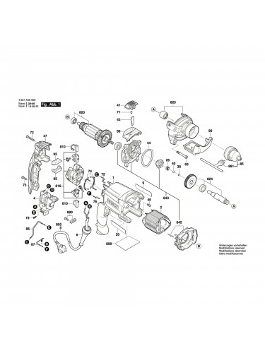Vue éclatée Bosch GSB16RE 3601A4E600 #01
