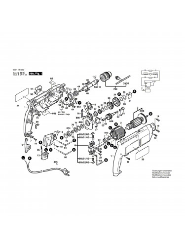 Vue éclatée Bosch GSB18-2 0601141063 #01