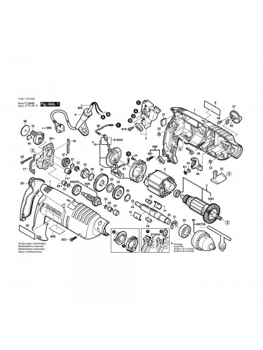 Vue éclatée Bosch GSB18-2 060117A003 #01