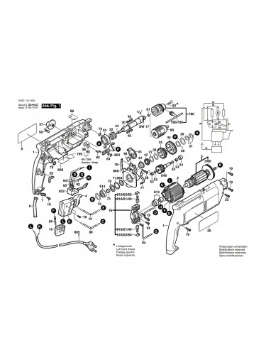 Vue éclatée Bosch GSB18-2RE 0601141682 #01