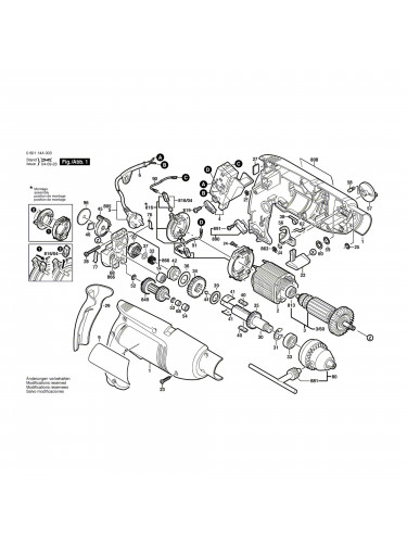 Vue éclatée Bosch GSB1800-2 060114A063 #01