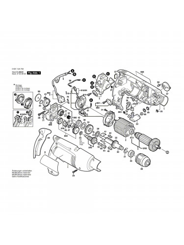 Vue éclatée Bosch GSB1800-2RE 060114A763 #01