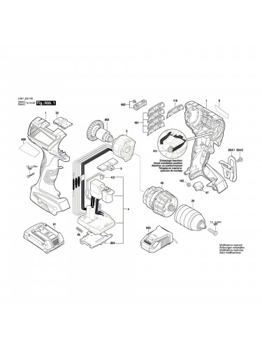 Vue éclatée Bosch GSB18V-EC 3601JE9100 #01