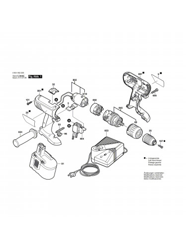 Vue éclatée Bosch GSB18VE-2 0601952303 #01