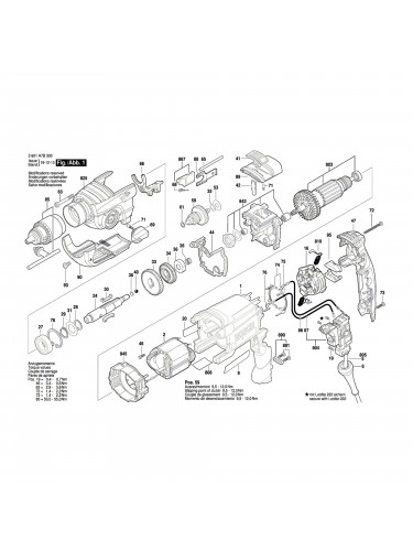 Vue éclatée Bosch GSB20-2 3601A7B300 #01