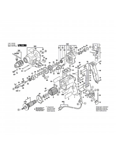 Vue éclatée Bosch GSB20-2RET 0601192880 #01