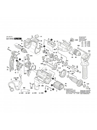 Vue éclatée Bosch GSB21-2RCT 3601A9C701 #01