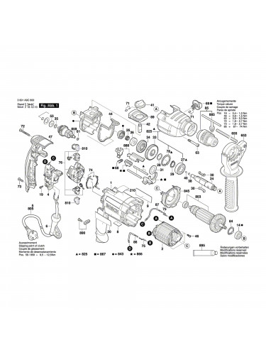 Vue éclatée Bosch GSB21-2RE 3601A9C600 #01