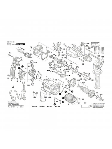 Vue éclatée Bosch GSB24-2 3601A9C900 #01