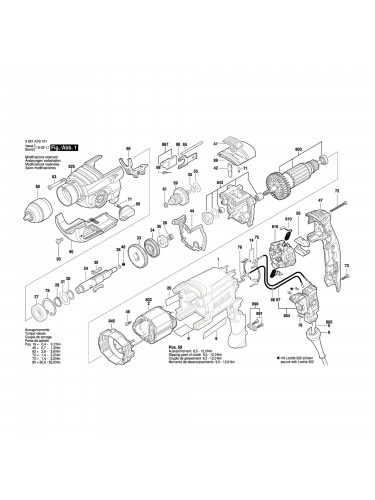 Vue éclatée Bosch GSB780-2RE 3601A7B101 #01