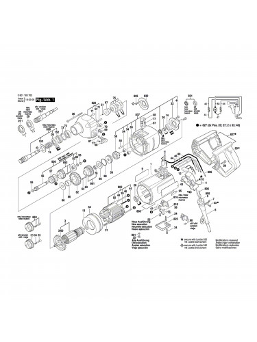 Vue éclatée Bosch GSB90-2E 0601183703 #01