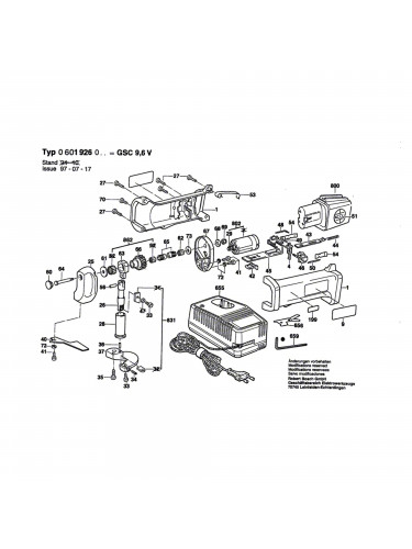 Vue éclatée Bosch GSC9,6V 0601926027 #01