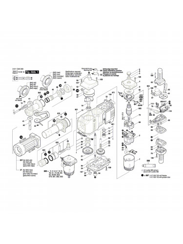 Vue éclatée Bosch GSH27VC 3611C0A000 #01