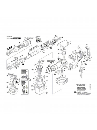 Vue éclatée Bosch GSH388 0611388003 #01