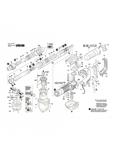 Vue éclatée Bosch GSH5BASIC 3611C37001 #01