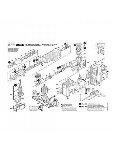 Vue éclatée Bosch GSH5CE 0611309703 #01