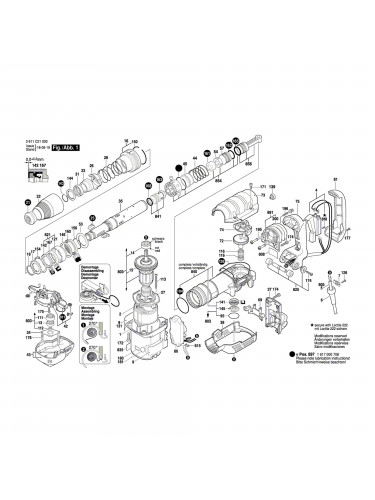 Vue éclatée Bosch GSH5CE 3611C21000 #01