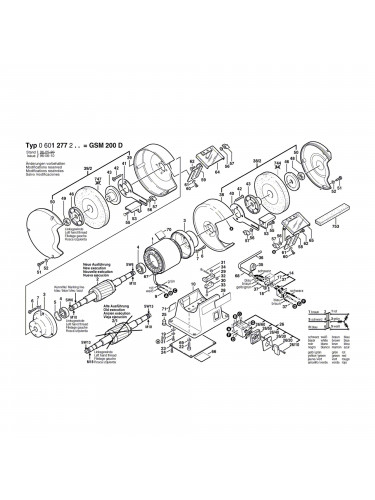 Vue éclatée Bosch GSM200D 0601277203 #01