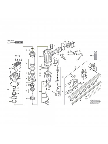 Vue éclatée Bosch GSN90-21RK 3601D91000 #01