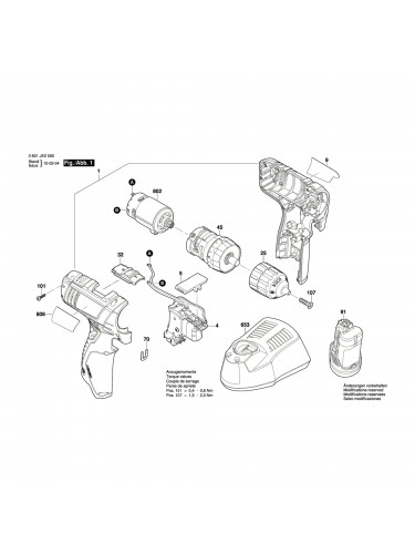 Vue éclatée Bosch GSR1080-2-LI 3601JE2001 #01