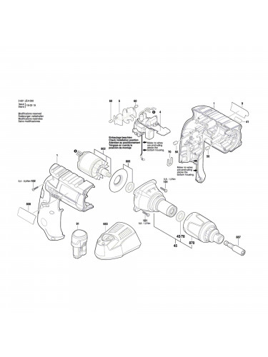 Vue éclatée Bosch GSR10,8V-ECTE 3601JE4000 #01