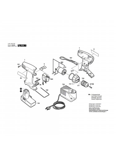 Vue éclatée Bosch GSR12-1 0601955520 #01
