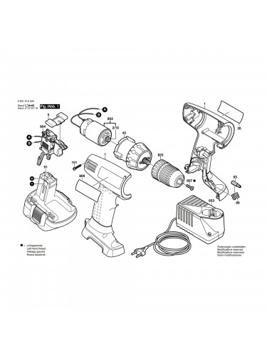 Vue éclatée Bosch GSR12V 0601915520 #01