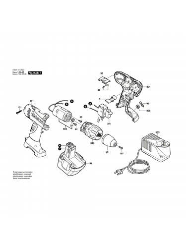 Vue éclatée Bosch GSR12V 0601916530 #01