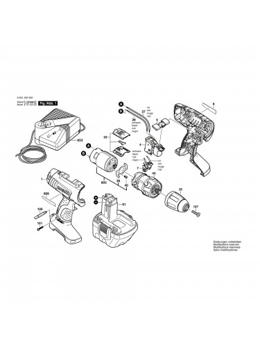 Vue éclatée Bosch GSR12V 3601J95501 #01