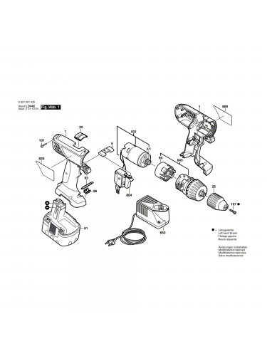 Vue éclatée Bosch GSR12VE-2 0601951503 #01