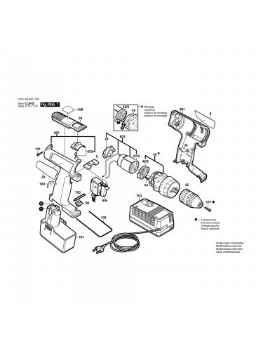 Vue éclatée Bosch GSR12VSH-2 0601936856 #01
