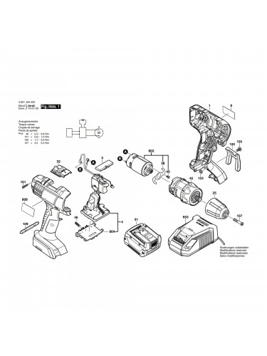 Vue éclatée Bosch GSR14,4-2-LI 3601JA4400 #01
