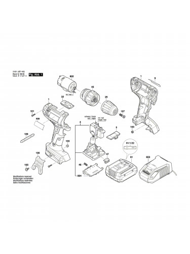 Vue éclatée Bosch GSR14,4-2-LI 3601JB7400 #01
