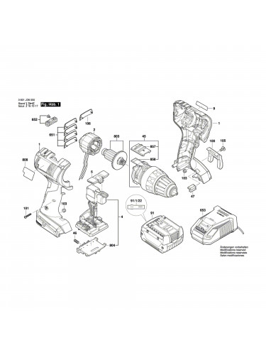 Vue éclatée Bosch GSR14,4V-EC 3601JD6000 #01