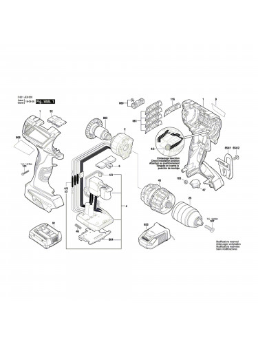 Vue éclatée Bosch GSR14,4V-EC 3601JE8000 #01