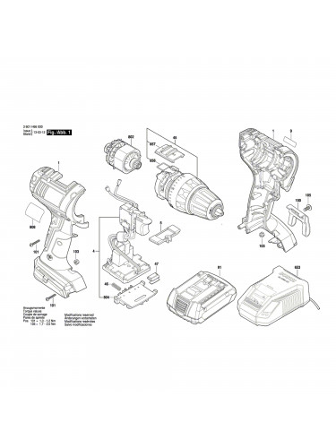 Vue éclatée Bosch GSR14,4V-LI 3601H66000 #01