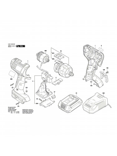 Vue éclatée Bosch GSR14,4V-LIHX 3601H69000 #01