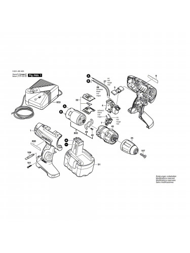 Vue éclatée Bosch GSR14,4V 3601J95400 #01