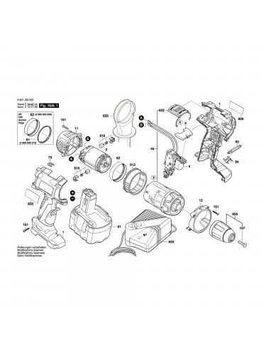 Vue éclatée Bosch GSR14,4VE-2 3601J93400 #01