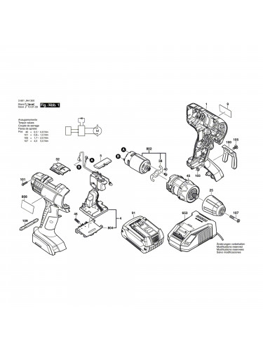Vue éclatée Bosch GSR18-2-LI 3601JA4300 #01